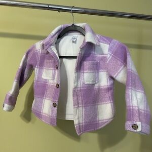 Carter's Purple and Cream Fleece-Lined Jacket